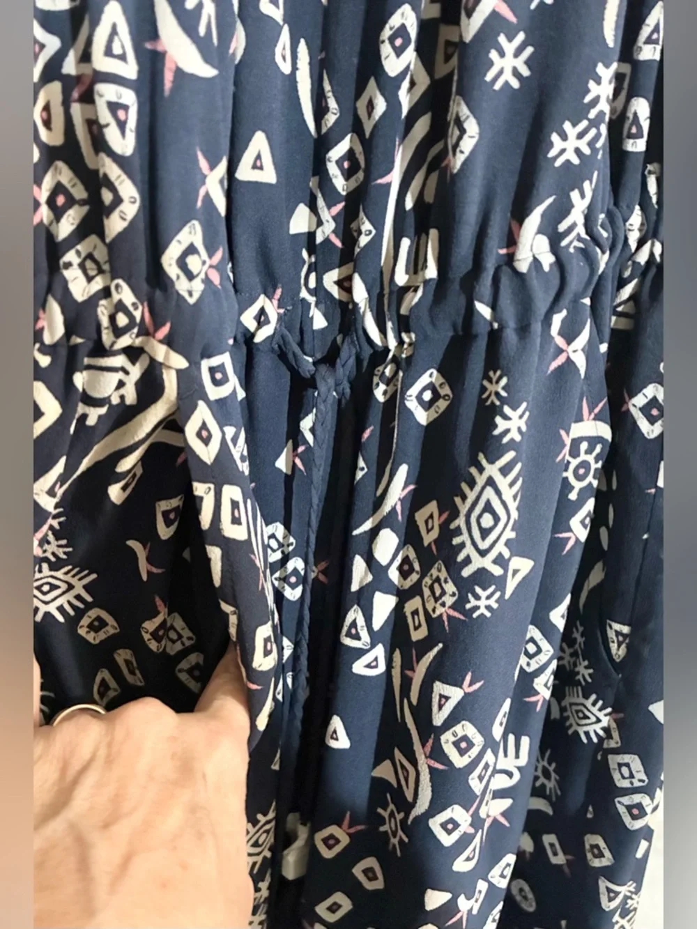Tory Burch Ethnic Jumpsuit Sz XS Pockets Adjust Straps 1Pc whymsy Fairycore